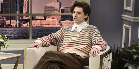 Timothée Chalamet Dressed in Gucci as Harry Styles on SNL